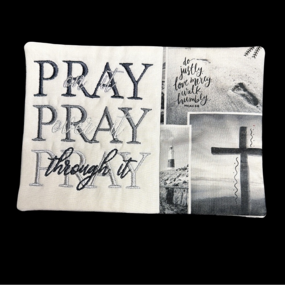 Hand Crafted Mug Rug Coaster Embroidered Cotton Fabric Padded Absorbs Liquid - Picture 7 of 12